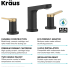 Kraus Indy™ Series FUS14103SFBBMB - 2 Handle 8-Inch Widespread Bathroom Faucet with 1.2 GPM Flow Rate