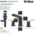 Kraus Indy™ Series FUS14103SFBBMB - 2 Handle 8-Inch Widespread Bathroom Faucet with 1.2 GPM Flow Rate