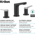 Kraus Indy™ Series FUS14103SFBNMB - 2 Handle 8-Inch Widespread Bathroom Faucet with 1.2 GPM Flow Rate
