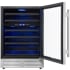 Forno Bacchino FWCDR663424S - Bacchino 24 Inch Wine Cooler, Stainless Steel, with LED Lighting, Triple Glass Door, 51 Bottle Capacity, Built-In or Freestanding