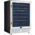 Forno Bacchino FWCDR663424WHT - Bacchino 24 Inch Wine Cooler, White with Antique Brass Handles, with LED Lighting, Triple Glass Door, 51 Bottle Capacity, Built-In or Freestanding