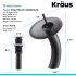 Kraus Vessel Mixer Series KGW1700PU10ORBBLFR - Waterfall Bathroom Faucet Dimension