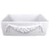 Nantucket Sinks Cape Collection GARLAND30W - 30 1/4 Inch Italian Farmhouse Fireclay Sink Garland with Embossed Decorative Design