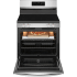 Frigidaire Gallery Series GCRE3070BF - Product - Open / Loaded 30" Rear Control Electric Range with Stone-Baked Pizza Stainless Steel GCRE3070BF