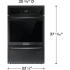 Frigidaire GCWG2438AB - 24" Single Gas Wall Oven with Air Fry