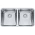 Franke Grande Series GDX12031 - 31 Inch Undermount Double Bowl Stainless Steel Sink with Integral Ledge