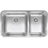 Franke Grande Series GDX16031RH - Grande 32-7/8 Inch Double Bowl Undermount Kitchen Sink in Silk Stainless Finish