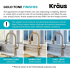 Kraus Allyn KPF3121BG - Transitional Bridge Pull Down Kitchen Faucet Gold-Tone Finishes