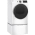 GE GFD65GSSNWW - 28 Inch Front Load Smart Gas Dryer with Pedestal