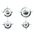 Smeg Piano Design GP64ES - Set of Stainless Steel Replacement Grates and Burner Caps for the PU64ES Gas Cooktop