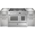 Steel Cucine Genesi Series GQY10SF6WSS - 40 Inch Freestanding Dual Fuel Range