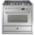 Steel Cucine Genesi Series GQY9S4MSS - 36 Inch Freestanding Dual Fuel Range with 5 Sealed Burners