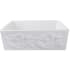 Nantucket Sinks Vineyard Collection FCFS3020SGRAPES - 30-Inch Farmhouse Fireclay Sink with Grapes Apron
