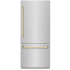 ZLINE Autograph Edition GRBITZ30436G - 36 Inch Built-In Bottom-Freezer Refrigerator