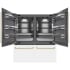ZLINE Autograph Edition GRBITZWM72CB - 72 Inch Built-In 4-Door French Door Refrigerator