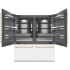 ZLINE Autograph Edition GRBITZWM72CB - 72 Inch Built-In 4-Door French Door Refrigerator