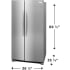 Frigidaire Gallery Series GRSN2620AF - 26 Cu. Ft. 36" Standard Depth Side by Side Refrigerator