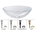 Kraus Crystal Series GV100SN - Crystal Clear Sink with Pop-up Drain