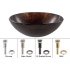 Kraus Copper Series GV684 - Pluto Glass Vessel Sink with Pop Up Drain
