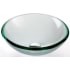 Kraus Clear Glass Series GV10119MMCH - Clear Glass Vessel 17" Bathroom Sink w/ Pop-Up Drain in Chrome