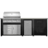 Haven Outdoor HART96PANBB - Haven 8 Ft. Outdoor Kitchen Island w/ Artisan 36-Inch Grill, Access Doors, Trash Center &amp; Plain Panel