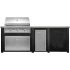 Haven Outdoor HART96PANBB - Haven 8 Ft. Outdoor Kitchen Island w/ Artisan 36-Inch Grill, Access Doors, Trash Center &amp; Plain Panel