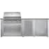 Haven Outdoor HART96PANHG - Haven 8 Ft. Outdoor Kitchen Island w/ Artisan 36-Inch Grill, Access Doors, Trash Center &amp; Plain Panel