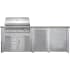 Haven Outdoor HART96PANHG - Haven 8 Ft. Outdoor Kitchen Island w/ Artisan 36-Inch Grill, Access Doors, Trash Center &amp; Plain Panel