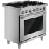 Bosch 500 Series HDS5657U - 500 Series Dual Fuel Freestanding Range 36-inch Stainless Steel