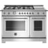 Bertazzoni Heritage Series HERT486GGASXTLP - Stainless Steel Front View