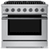 Hauslane PRD36BS - 36 Inch Freestanding Gas Range