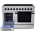 Hauslane PRG48FB - 48 Inch Freestanding Dual Fuel Range