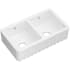 Rohl Ribchester RB3118WH - 31 Inch Double Bowl Apron Front Kitchen Sink with 3 1/2" Drain Connection