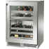Perlick Signature Marine HP24DM43RL - 24 Inch Undercounter Dual-Zone Wine Cooler in Front View