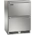 Perlick Signature Series HP24ZM45DL - 24 Inch Built-In Undercounter Dual-Zone Freezer/Refrigerator Drawer in Front View