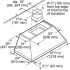 Thermador Professional Series HPCB48NS - Dimensions - 48" Professional Series Wall Mount Chimney Hood