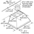 Thermador Professional Series HPCB36NS - Dimensions - 36" Professional Series Wall Mount Chimney Hood