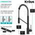 Kraus Oletto Series FS1001KFF2631MB - 2-in-1 Commercial Style Pull-Down Single Handle Water Filter Kitchen Faucet with 2-Stage Under-Sink Filtration System
