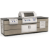 Fire Magic ID790SMD115BA - Contemporary Island w/ Double Drawer Cut-Out