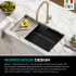 Kraus Bellucci™ KGUW233MB100100 - 33 Inch Single Bowl Granite Undermount Kitchen Sink Workstation Design