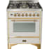 Ilve Majestic Collection UM76DMPI - Stainless Steel with Brass Trim