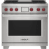 Wolf M Series DF36450GSPLP - 36 Inch Dual Fuel Range - 4 Burners and Infrared Griddle