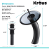 Kraus Vessel Mixer Series KGW1700PU10ORBBLCL - Waterfall Bathroom Faucet Dimension