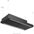 Futuro Futuro Horizon Series IS48HORIZONBLK - 48 Inch Horizon Black Island Mount Range Hood in Angled View