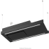 Futuro Futuro Horizon Series IS48HORIZONBLK - 48 Inch Horizon Black Island Mount Range Hood in Angled View