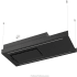 Futuro Futuro Horizon Series IS48HORIZONBLK - 48 Inch Horizon Black Island Mount Range Hood in Angled View