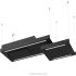 Futuro Futuro Horizon Series IS63HORIZONSHELF - 63 Inch Horizon Shelf Island Mount Range Hood in Bottom Angled View