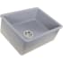 Nantucket Sinks ISFC24GRSB1 - 24 Inch Matte Grey Single Bowl Dual Mount Sink with a Stainless Steel Basket Strainer