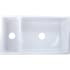 Nantucket Sinks ISFCGW35X19DBSO - Reversible Bowl Fireclay Farmhouse Sink with Extended Flange