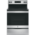 GE JB625RKSS - 30" Freestanding Electric Range in Stainless Steel with 4 Smoothtop Burners and 5.3 cu. ft. Oven